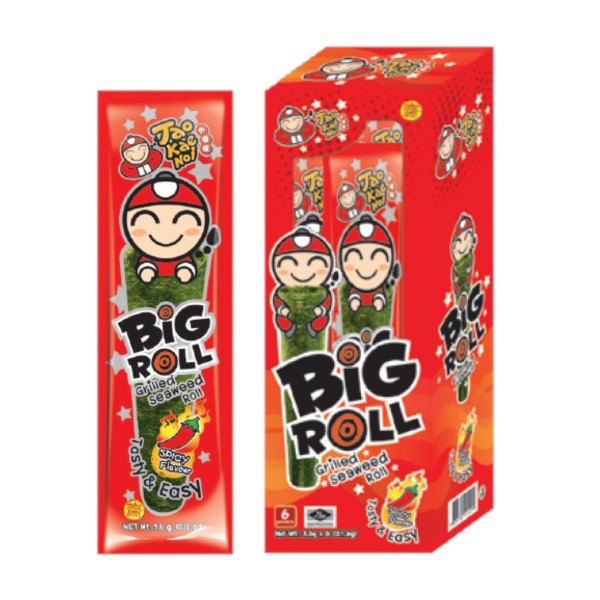 (5 vị) Rong biển Big Roll gói 3gr (Hộp 6 gói)