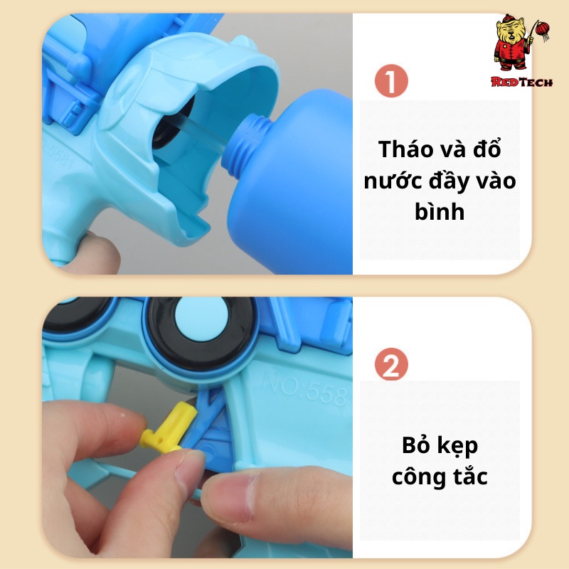 Súng bắn nước áp lực cỡ lớn hình xe bồn 750ml