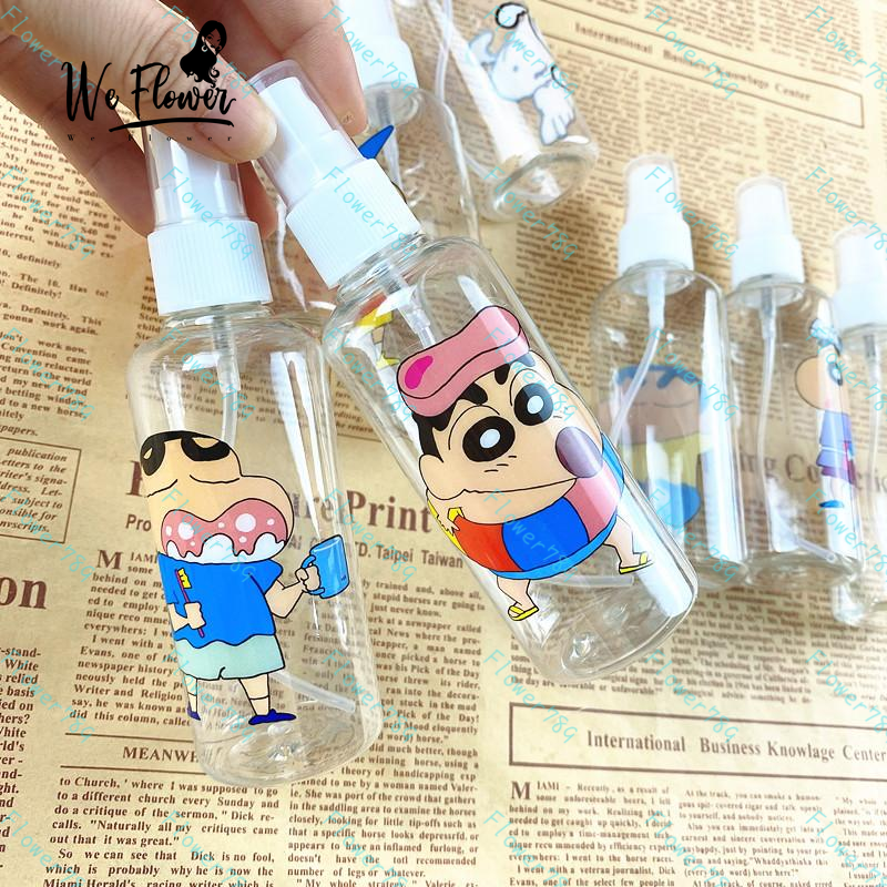 Chai xịt chiết bằng nhựa trong suốt họa tiết hoạt hình đáng yêu 100ml