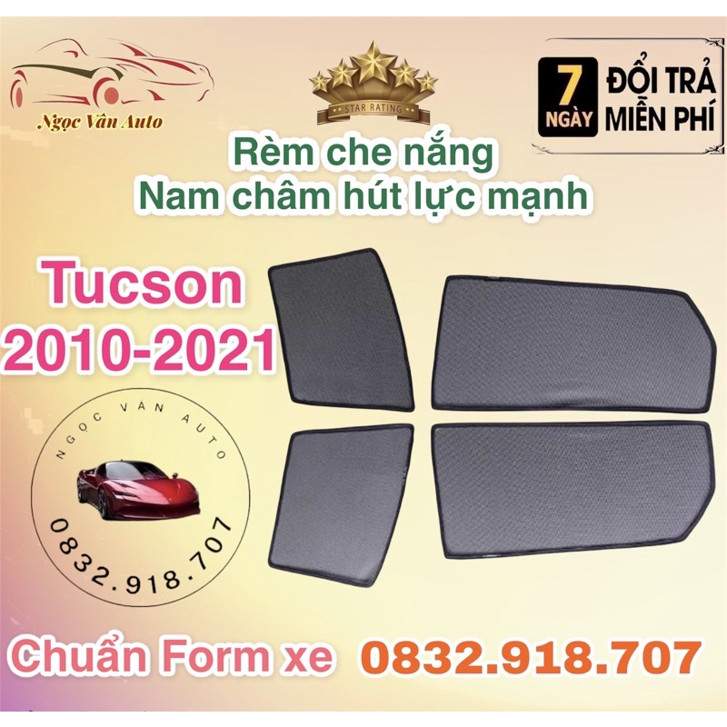 Rèm Che Nắng Nam Châm Tucson 2010 - 2021 Hàng Loại 1 dày dặn