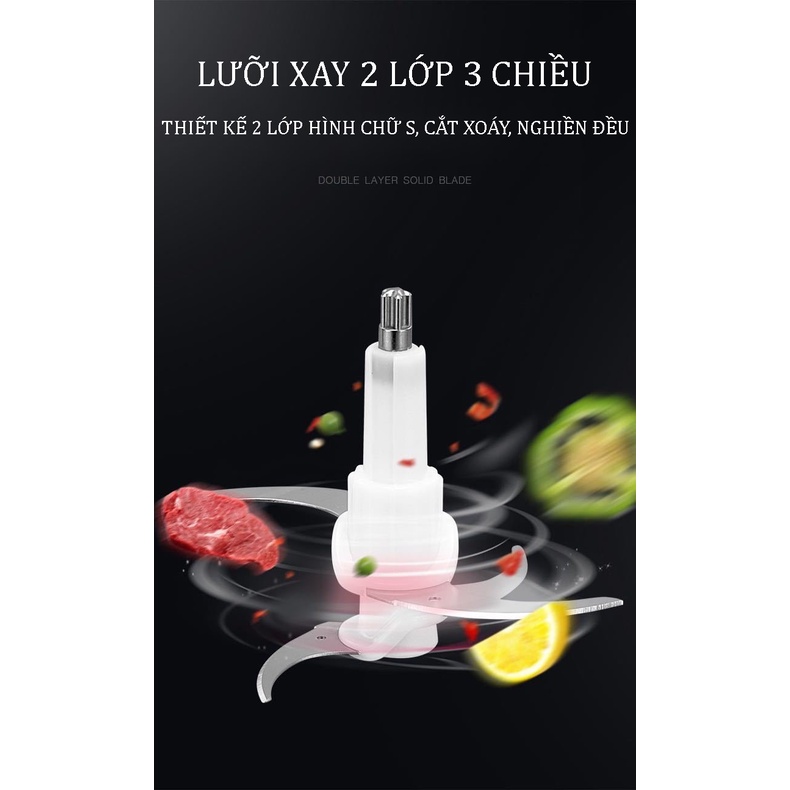 Máy Xay Thịt Chigo Chính Hãng Chanhouse Xay Đá, Rau Củ Quả, Ngũ Cốc Đa Năng, Công Suất 300W