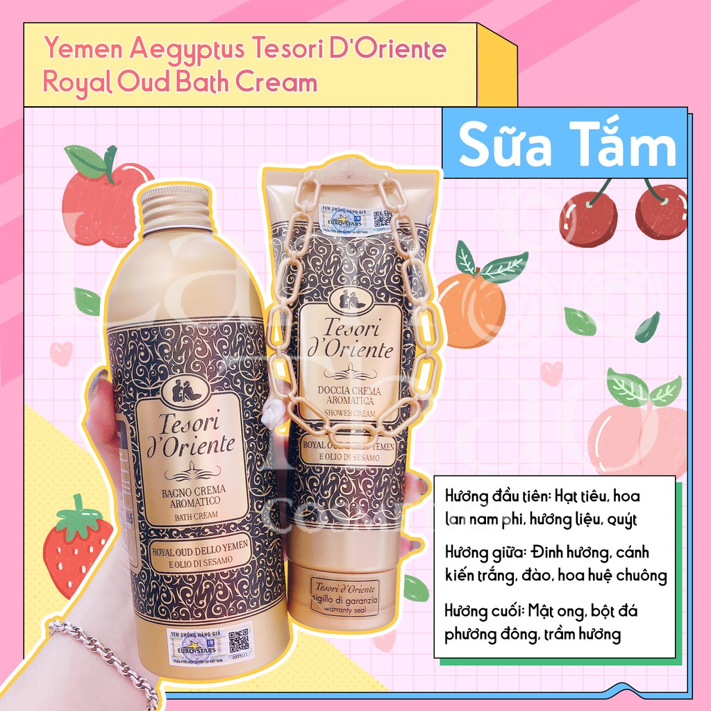 Sữa Tắm/ Kem Dưỡng Thể Nước Hoa Tesori D'Oriente Bath Cream | BigBuy360 - bigbuy360.vn