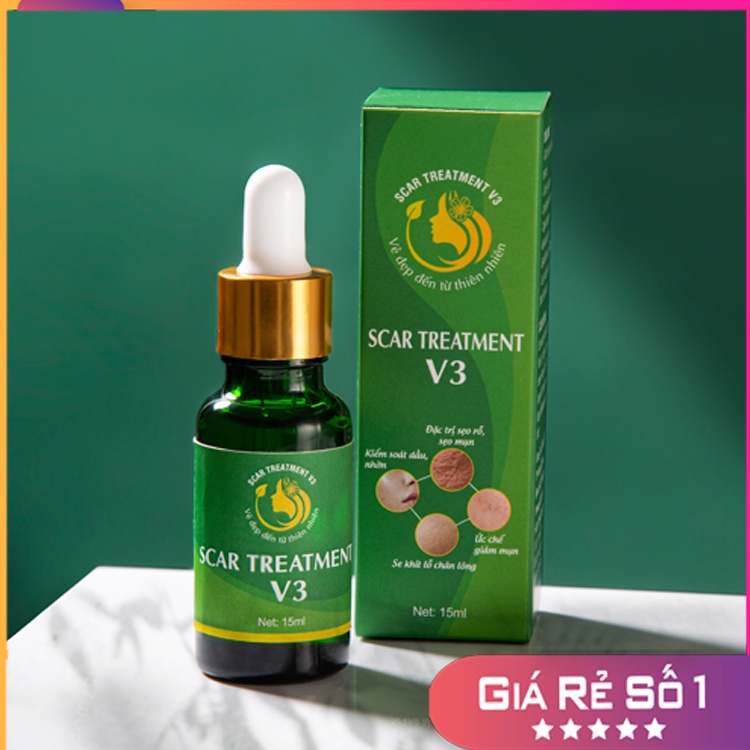 Serum Giảm sẹo lồi,rỗ,sẹo rỗ lâu năm - Hỗ trợ giảm vết rạn da, các vết sẹo thâm Scar Treatment V3