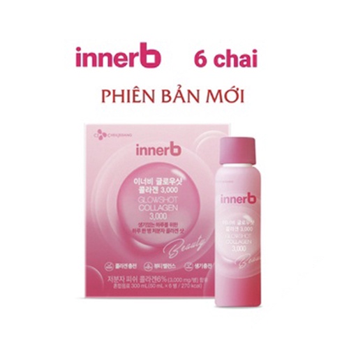 [Mã BMTTC60K giảm đến 60K đơn 50K] Hộp 6 Chai Nước Uống Bổ Sung Collagen Innerb Glowshot Collagen 50mlx6