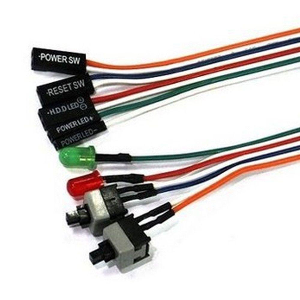 Dây Cáp AUGUSTINA ATX Case PC Desktop HDD LED Light on Switch