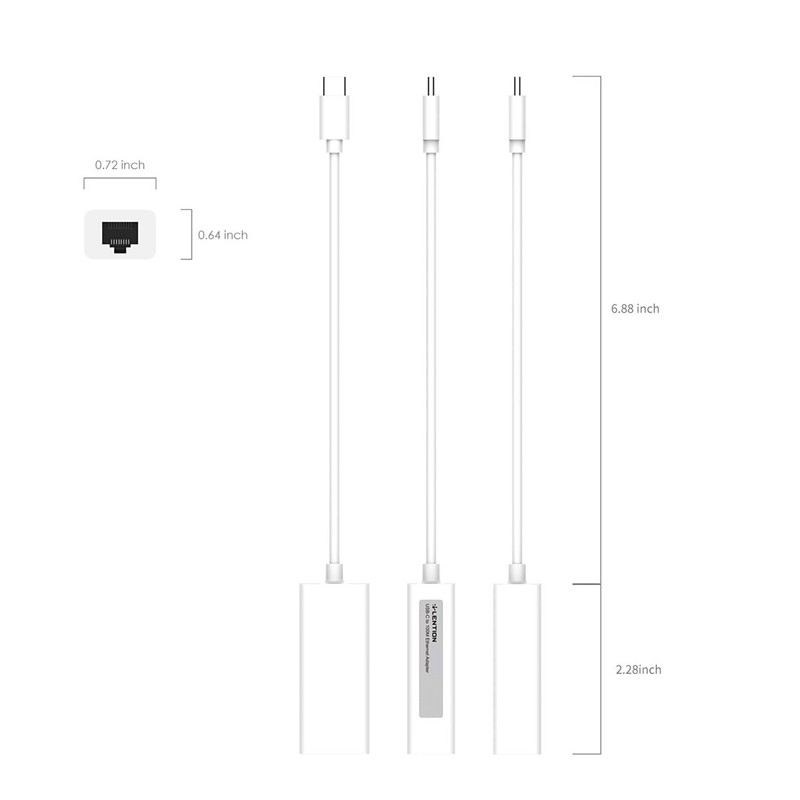 Cáp Chuyển Đổi Usb C Sang Ethernet Cu404 10 / 100m Cho 2020-2016 Macbook Pro 13 / 15 / 16