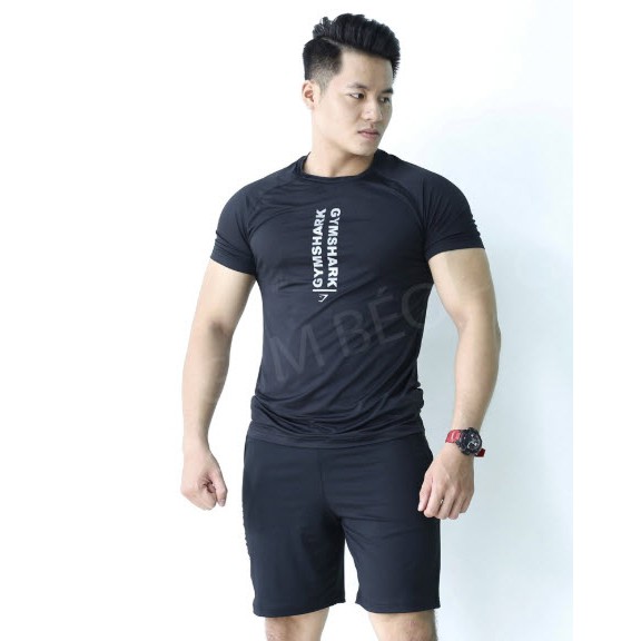 Áo thun nam cổ tròn Gym shark 2 nam phong cách 2018