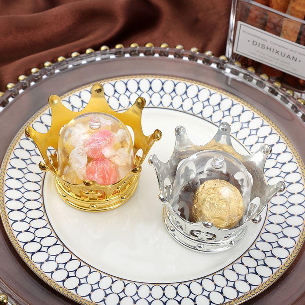 Set 12 Hộp Đựng Kẹo / Món Tráng Miệng DIY Hình Vương Miện Có Thể Nạp Đầy Cho Tiệc Cưới