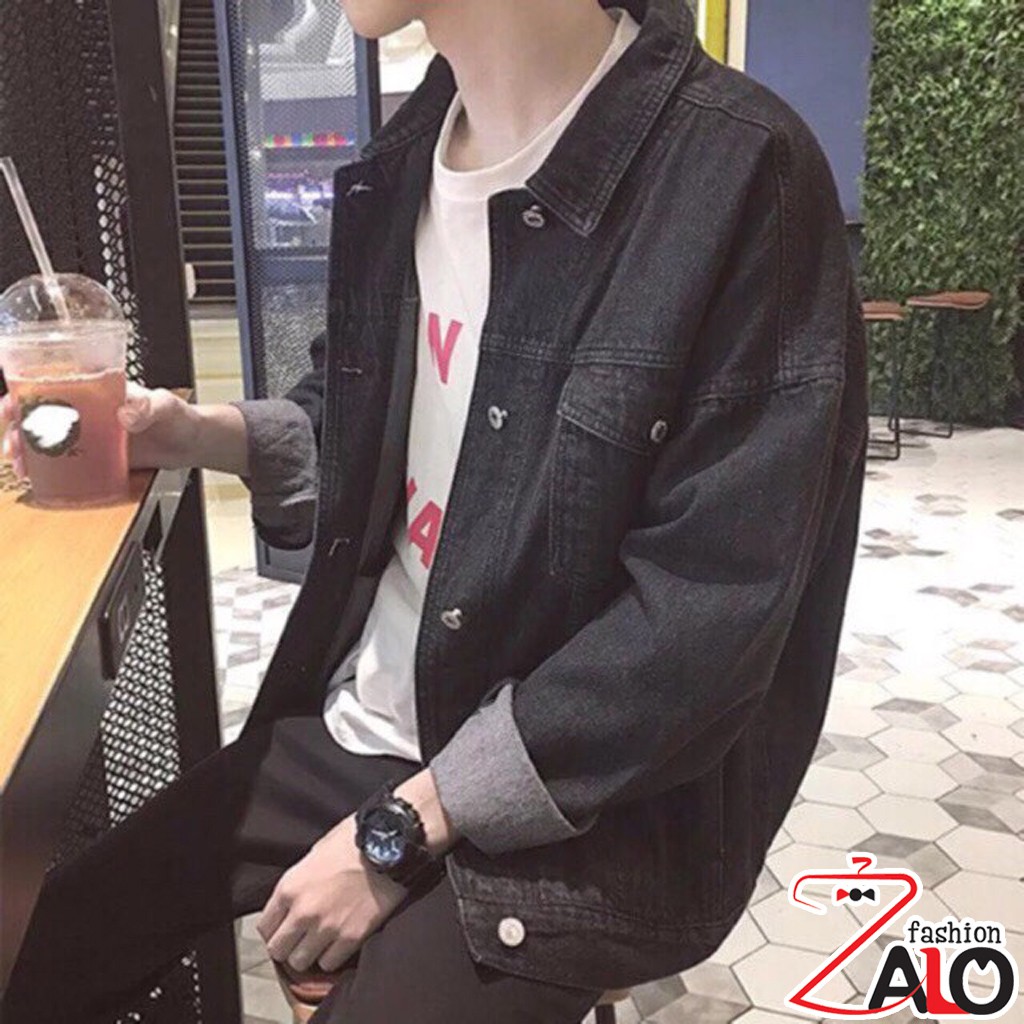 Áo Khoác Jean Nam Trơn Cá Tính Áo Bò Nam Nữ Unisex AKJ05 | BigBuy360 - bigbuy360.vn