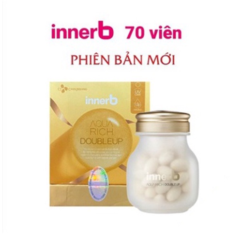 [Mã BMTTC60K giảm đến 60K đơn 50K] Viên Uống Cấp Nước Và Collagen InnerB Aqua Rich Double Up 70 viên