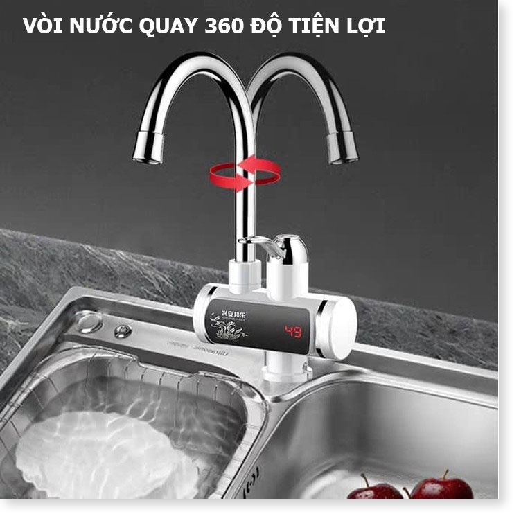 Máy Nước Nóng Truc TiepChống giậtlàm nóng trực tiếp tại vòi, tiết kiệm điện và nước, có Rơ-le chống giật an toàn.