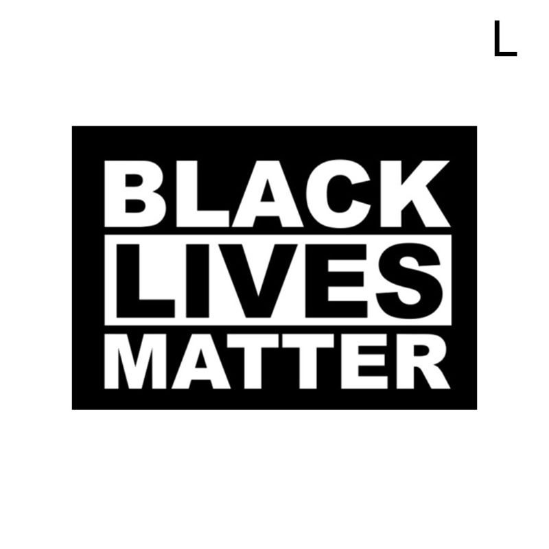 Đề Can Dán Trang Trí Xe Hơi / Xe Tải / Laptop Họa Tiết Chữ Black Lives Matter Màu Đen Phản Quang Cá Tính