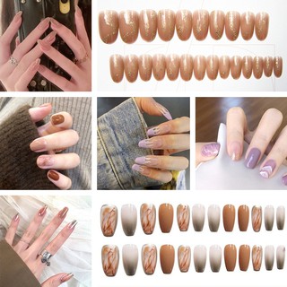 [Hàng mới về] Móng tay giả ngắn có thể tháo rời cho nữ