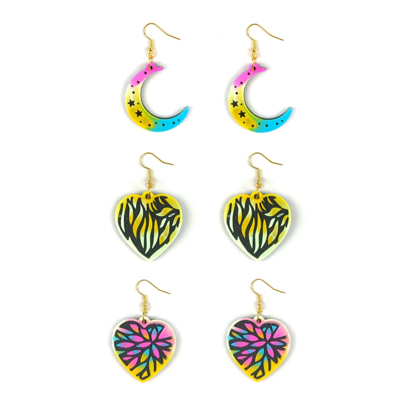 Khuôn Silicone Hình Trái Tim / Mặt Trăng Làm Trang Sức Thủ Công