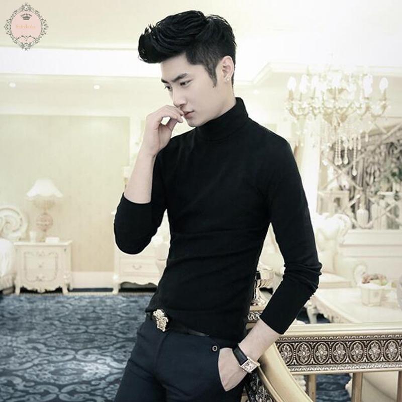 Áo thun nam cổ lọ tay dài dáng ôm thời trang | BigBuy360 - bigbuy360.vn