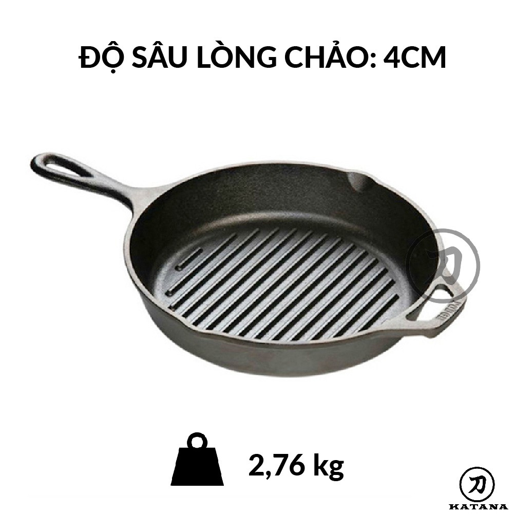 Lodge - Chảo gang nướng - 26.04cm