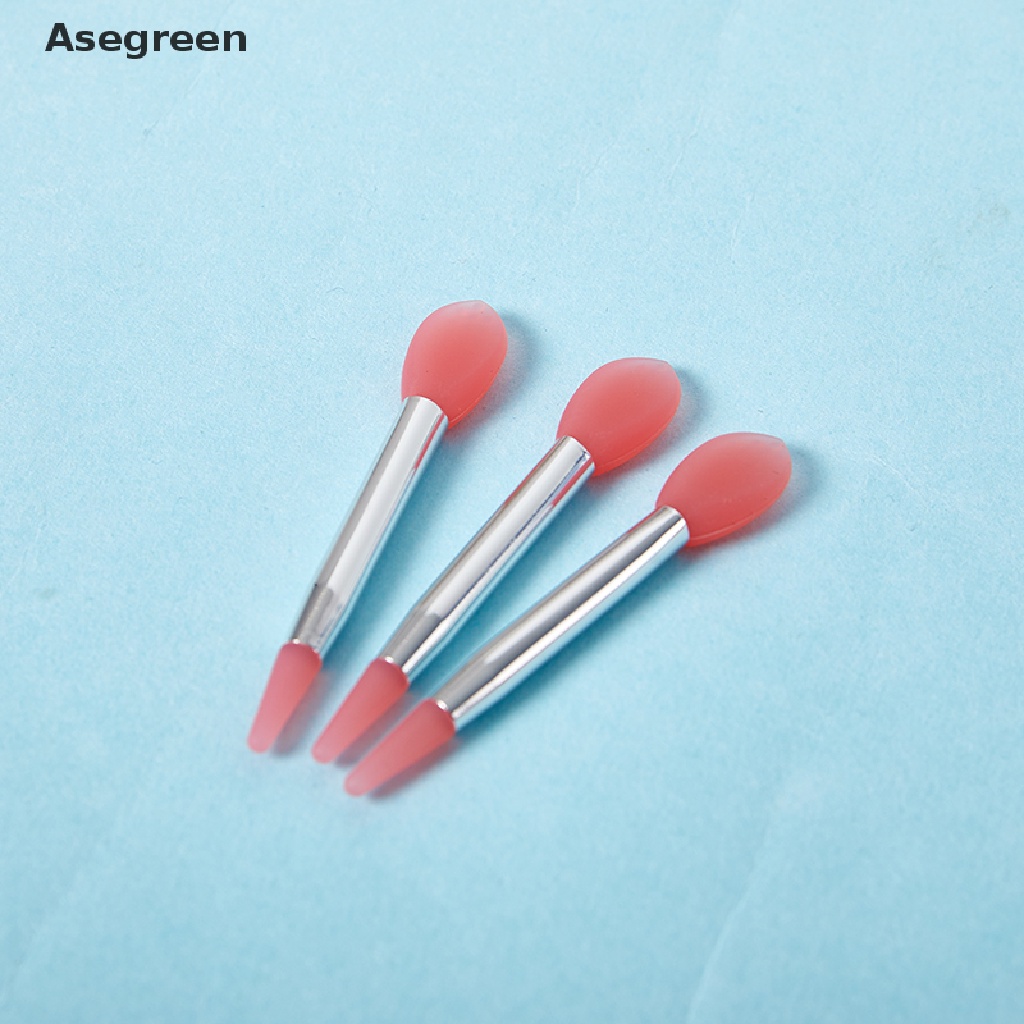 [Hàng mới về] Set 3 cọ tán son dưỡng môi đắp mặt nạ môi silicone có nắp đậy cốc hút chống bụi bẩn