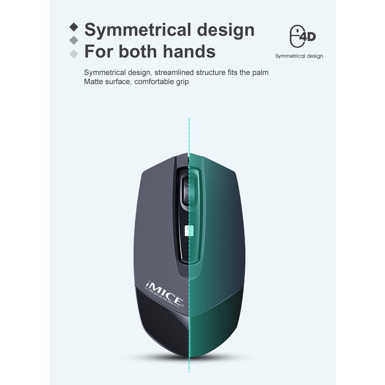 Bộ phím chuột không dây IMICE AN100, 2400DPI, 104 nút bấm, kết nối USB Wireless - hàng chính hãng