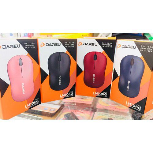 Chuột không dây Dareu LM106G Black/ Red /Blue / Pink - Bảo hành 24 tháng