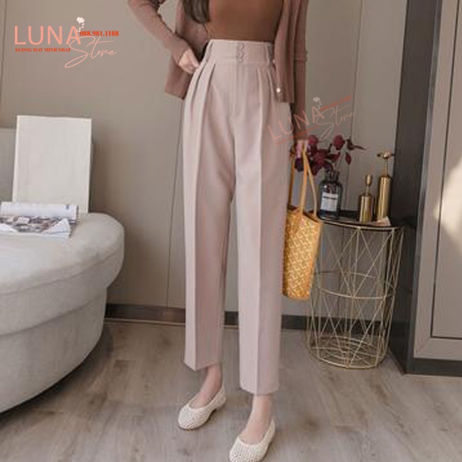 Quần Tây Baggy 3 khuy MERCY Cạp Cao Gel bụng |DÁNG THỤNG _ Hàng Loại 1| Chất Vitex dày dặn