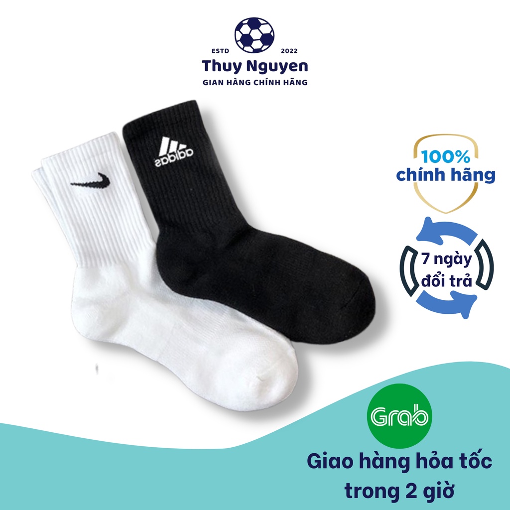 Tất Dệt Kim Đá Bóng Adidas, Nike Chất Liệu Cao Cấp Không Bai Không Xù
