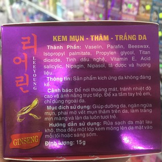 kem lee young mụn trắng da mờ thâm hũ tím 15g