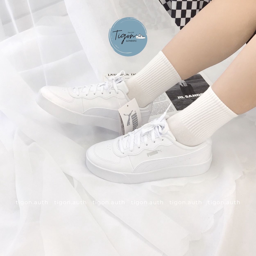 Giày sneaker nữ Puma Skye Clean trắng, Giày thể thao nữ chính hãng   Tigon.auth