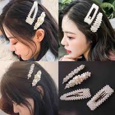 Kẹp tóc ngọc trai Hàn Quốc thời trang, siêu hót- NGỌC TRAI NHÂN TẠO LÀM TỪ NHỰA