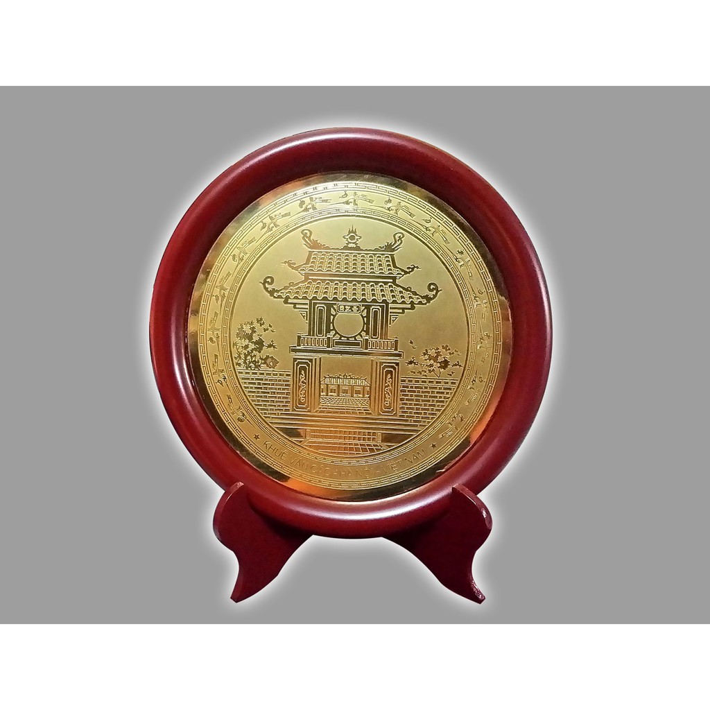 Đĩa đồng Khuê Văn Các làm quà tặng để bàn sang trọng
