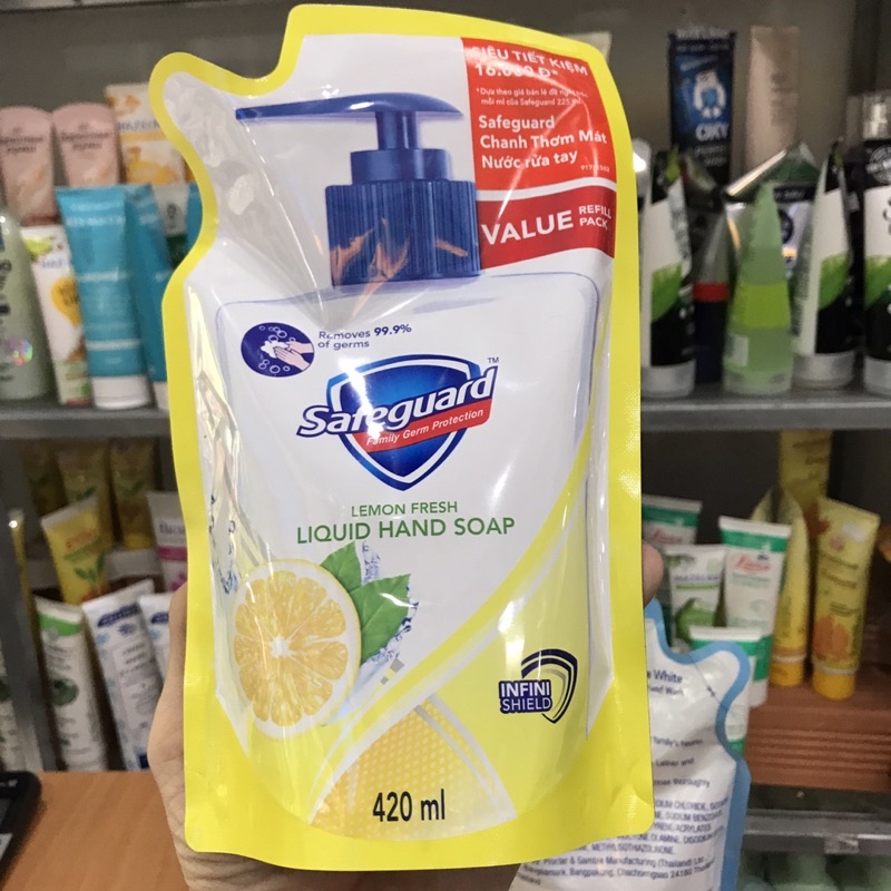 Nước rửa tay diệt khuẩn Safeguard Liquid Hand Soap 420ml
