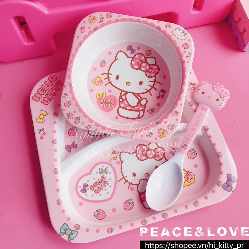 Chén dĩa muỗng Hello Kitty - Doremon Doraemon