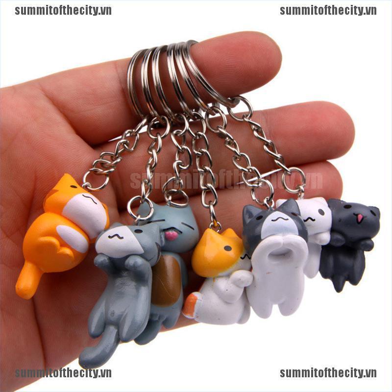 Móc Khóa Hình Mèo May Mắn Thời Trang