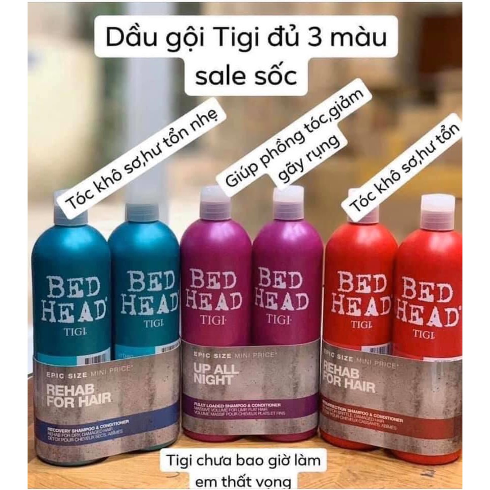 Cặp gội xả Tigi Bed Head 750mlx2