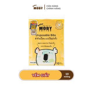 Yếm giấy chống thấm Baby Moby 10 chiếc gói