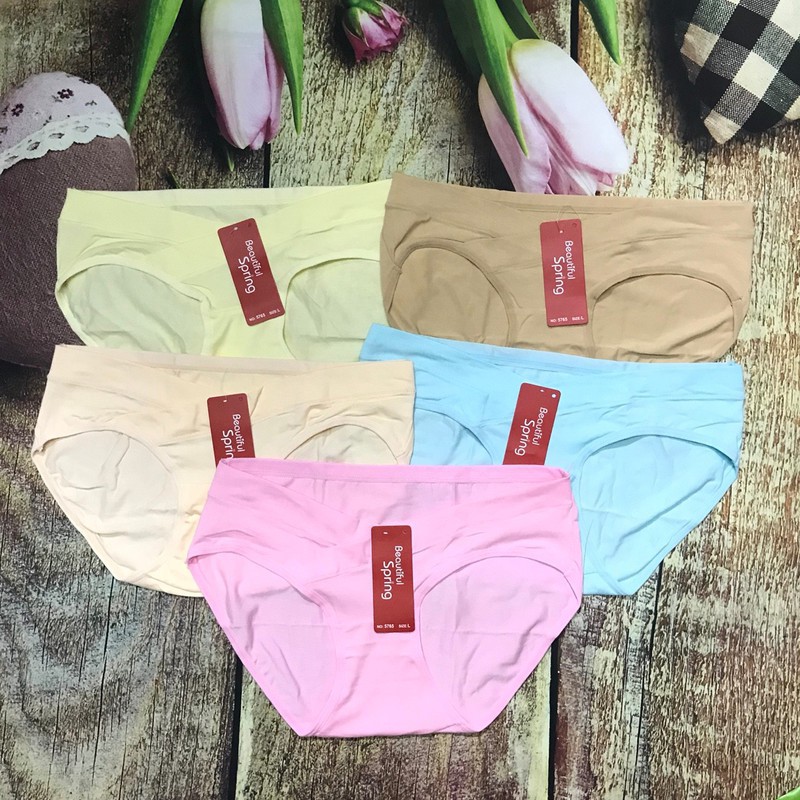 (Combo 2 chiếc) Quần lót bầu cạp chéo Spring quần chíp bầu chất cotton thấm hút mồ hôi Beautiful Spring