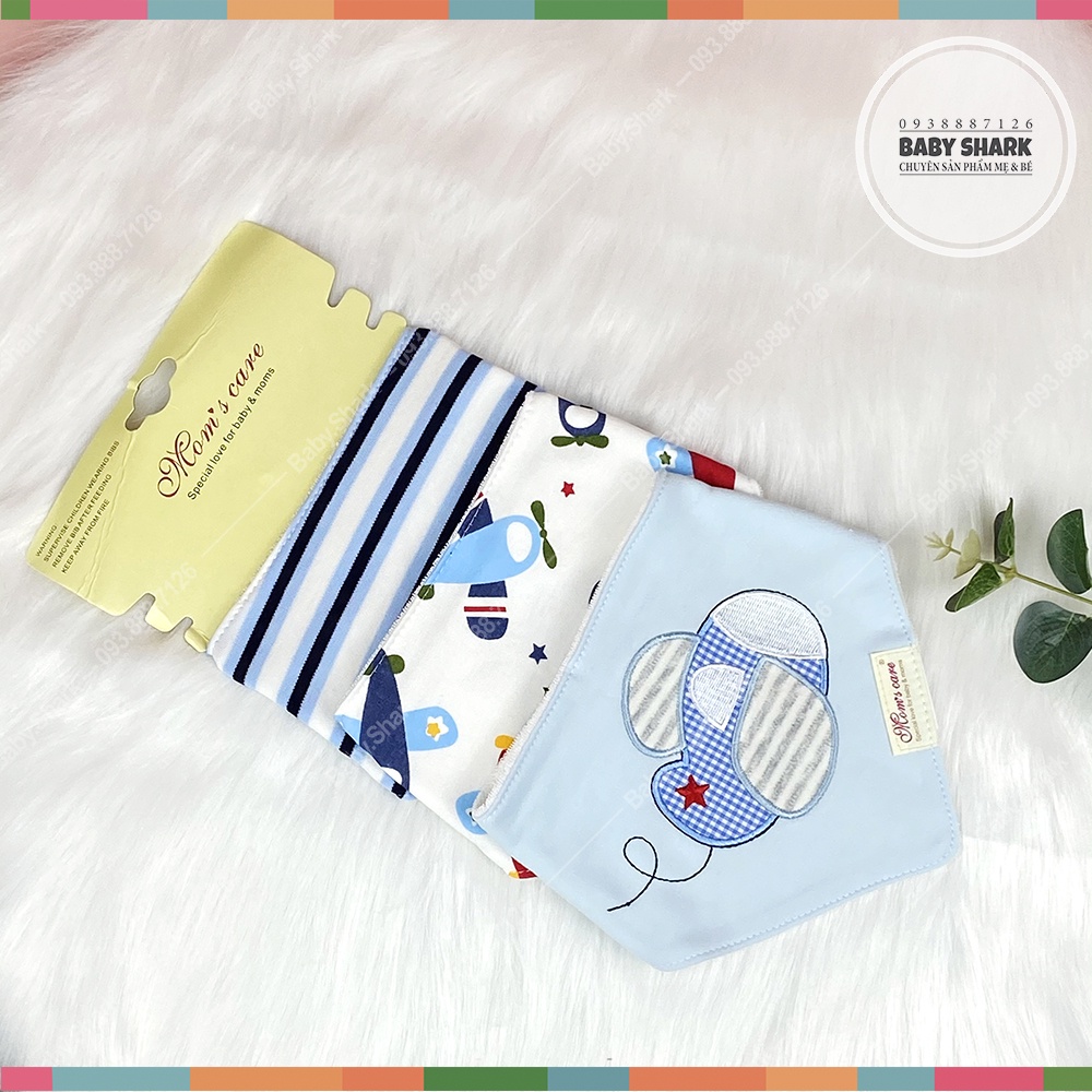 [SET 3] Yếm  tam giác Momcare, chất liệu cotton mềm mại, thấm hút tốt