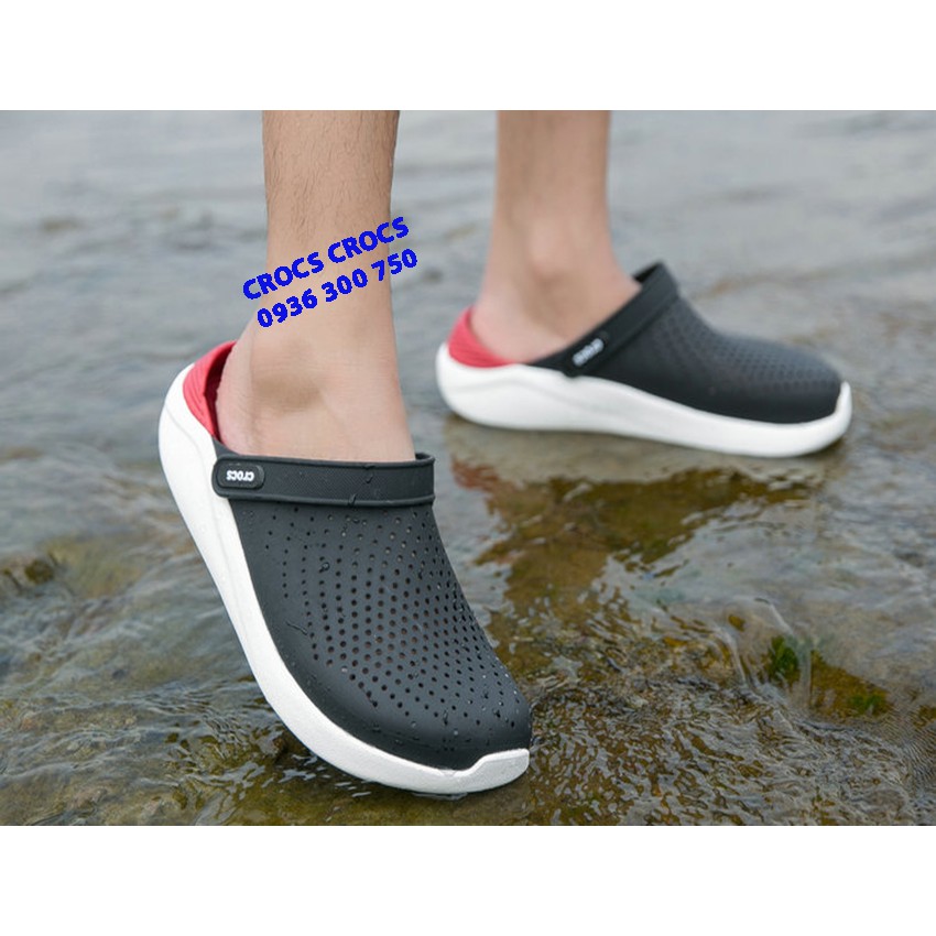 DÉP SỤC C.ROC.S LITERIDE MÀU ĐEN LÓT ĐỎ ĐẾ TRẮNG CHO CẢ NAM VÀ NỮ | BigBuy360 - bigbuy360.vn