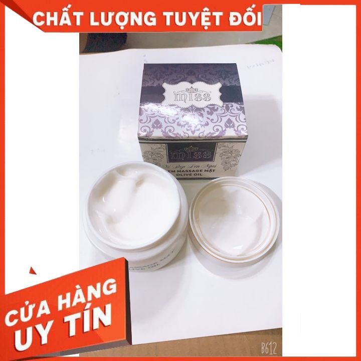 Kem Giữ Ẩm massage mặt VitaminE -OLIVE MISS 175g-mát xa giúp da dưỡng ẩm từ bên trong cho da săn chác khỏe khắn,căng mịn