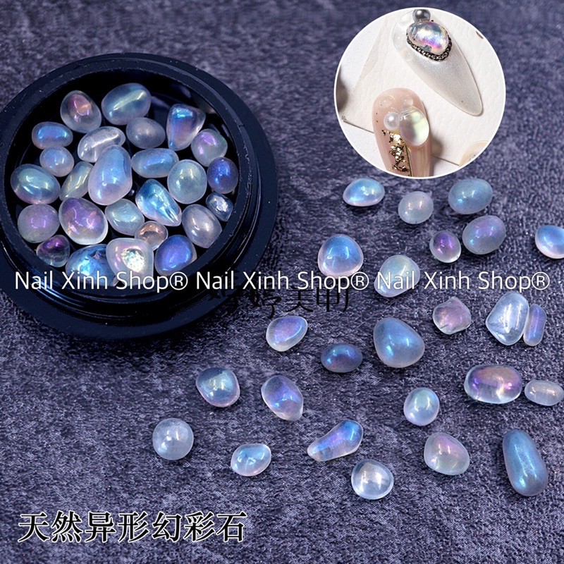 Hủ đá nail trang trí phong cách Nhật, phụ kiên nail cao cấp, phụ kiện nail hot 2021