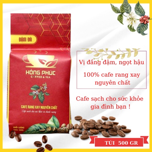 Cà phê Đậm Đà rang xay nguyên chất vị đậm đà thơm nồng ngọt hậu pha phin pha máy ngon từ Hồng Phúc Coffee