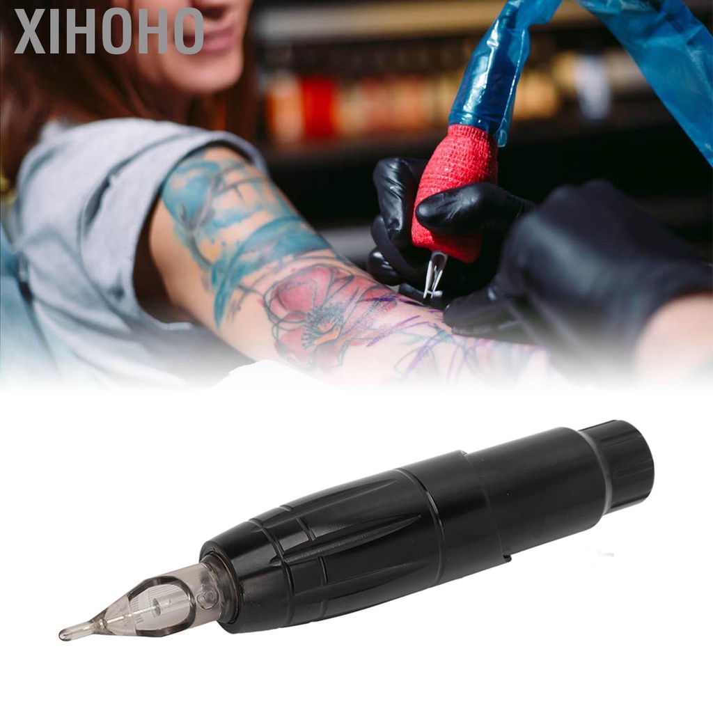 Xihoho Rotary Cartridges Tattoo Pen Aluminum Alloy Black Lightweight High Speed Adjustable Machine with RCA Cord