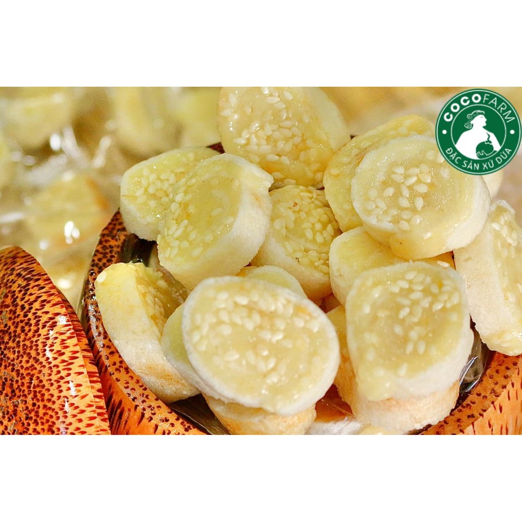 [Mã SKAMFM136 giảm 10% đơn 100K] Kẹo Dừa Dứa non cuộn bánh tráng Cocofarm bịch 500g