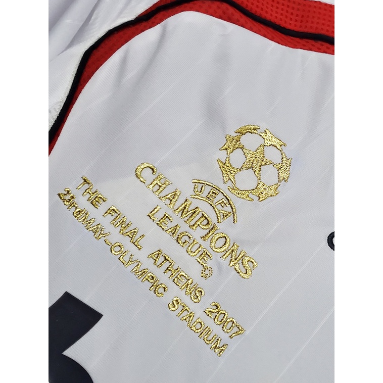 Áo Thun Bóng Đá Số 06/07 AC milan 22 PIRLO 21 RONALDO 99 2006/2007 AC milan Away