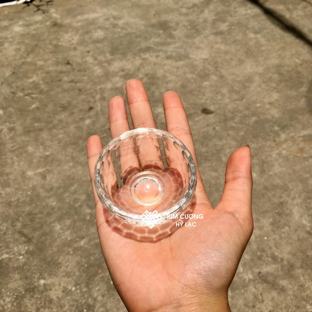 Chén Cúng Dường Mật Tông  Thủy Tinh Màu Trắng