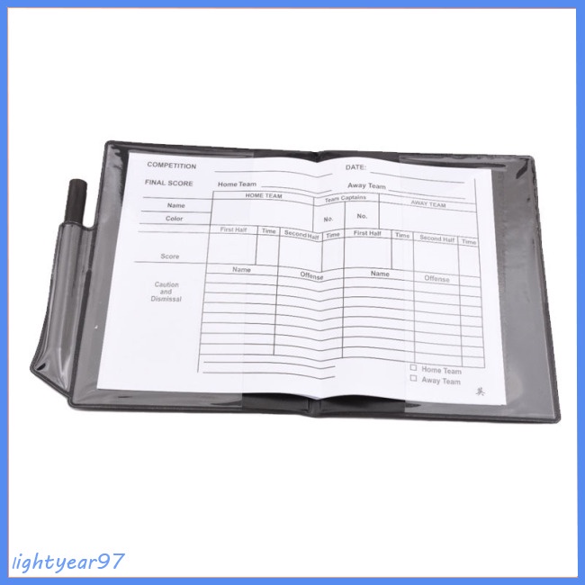 Sổ Tay Trọng Tài Bóng Đá Thể Thao Có Ngăn Đựng Thẻ Đỏ Và Vàng Kèm Bút