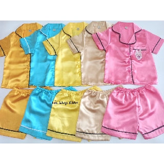Bộ Pijama Phi Lụa Cho Bé (9-16kg) (SP001138 )
