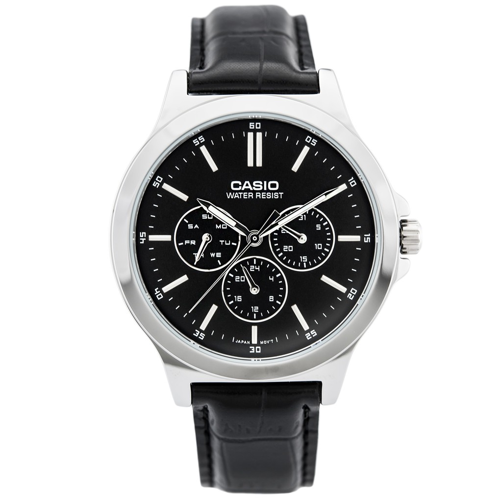 Đồng hồ nam dây da Casio chính hãng Anh Khuê MTP-V300L-1AUDF (41mm)