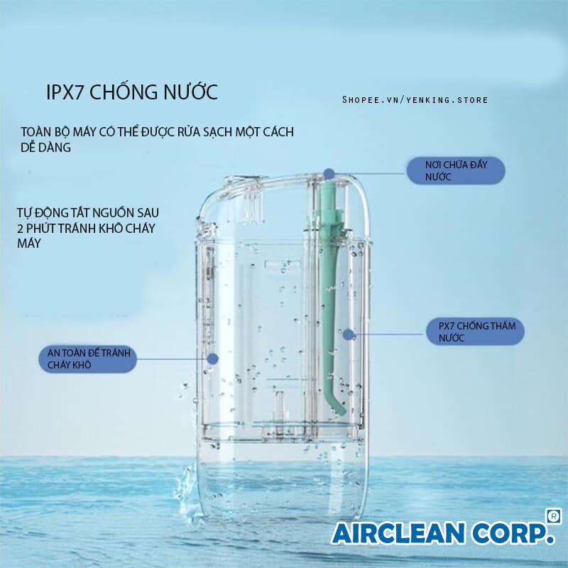 Máy Tăm Nước Vệ Sinh Răng Công Nghệ Cao Tăm Nước Cầm Tay Dụng Cụ Vệ Sinh Răng Miệng Kèm Đầu Tăm Nước