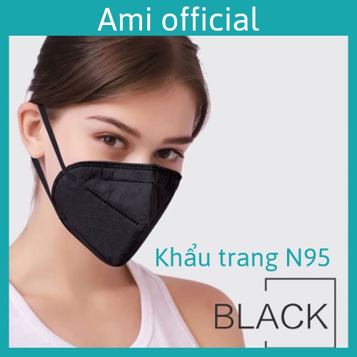 Khẩu trang N95  5 lớp kháng khuẩn, chống bụi mịn, hộp 20 chiếc - ami official