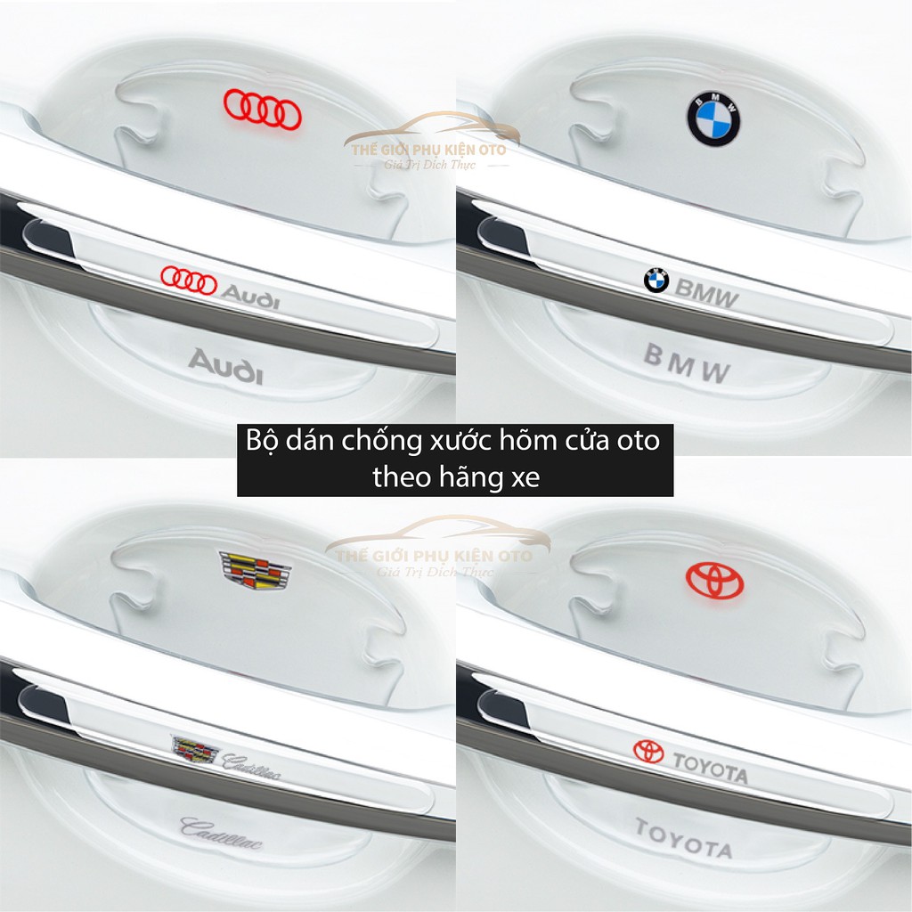 Bộ dán chống xước tay nắm cửa oto